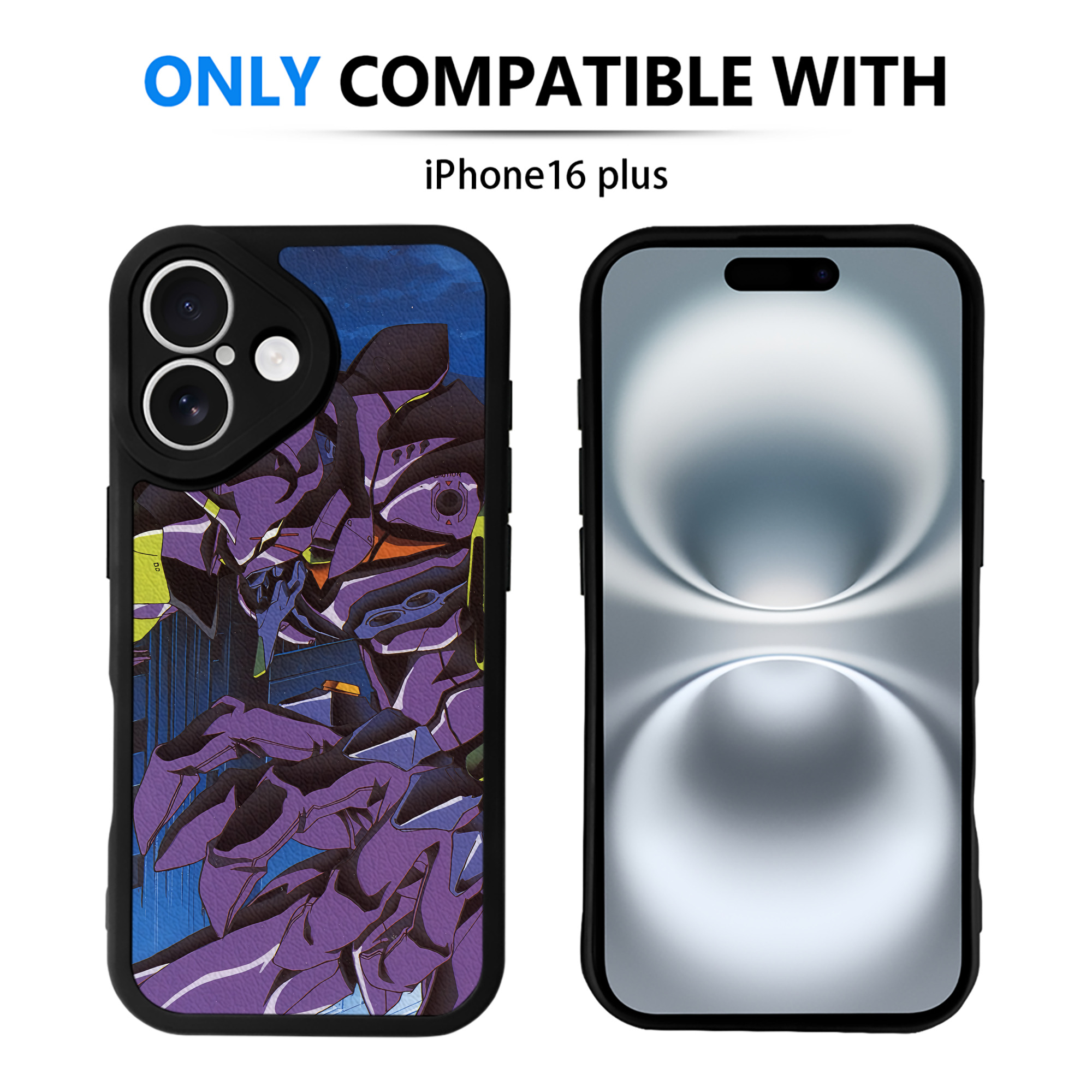 （画像用） EVA 新世紀エヴァンゲリオン 【iPhone 16シリーズ対応】シリコンスマホケース（レザー調） 材質：シリコン